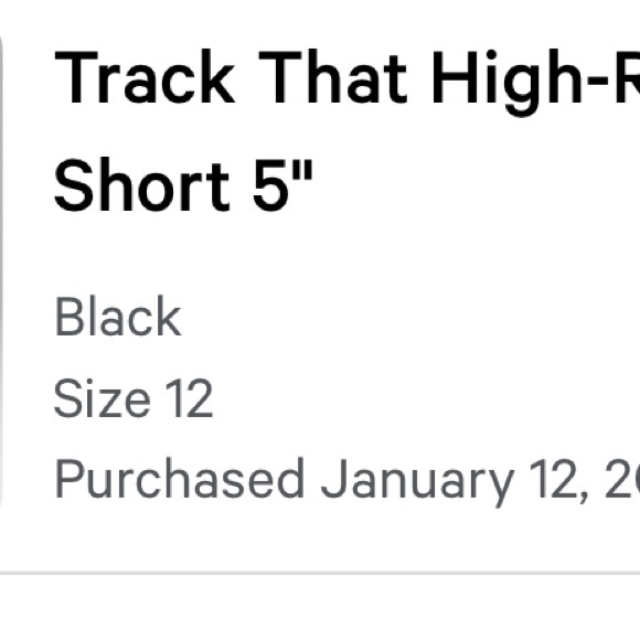 lululemon Track that High 5” Black Athletic Shorts - Picture 3 of 3